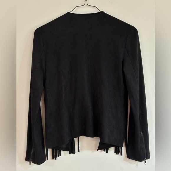 Bishop + Young Revolve Fringe Suede Jacket Black Women’s Small Western Cowboy - Picture 6 of 8